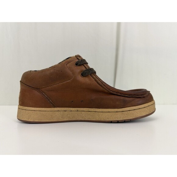 VTG 90S Ipath Cats Skate Shoes Mens Sz 8 OG Camel Brown Leather Plaid Streetwear